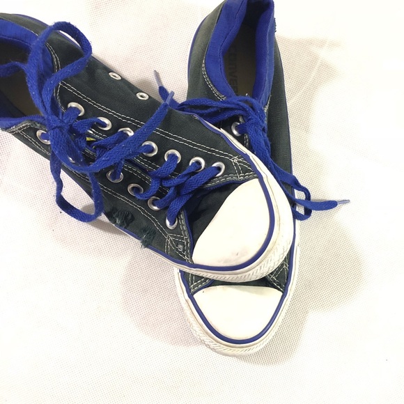 Converse grey and blue low top sneakers - Picture 7 of 8